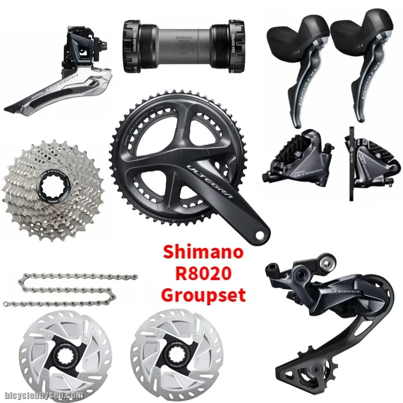 Shimano Ultegra R8020 2 x 11 Speed Hydraulic Disc Brake Groupset Build Kit Derailleurs ROAD Bicycle