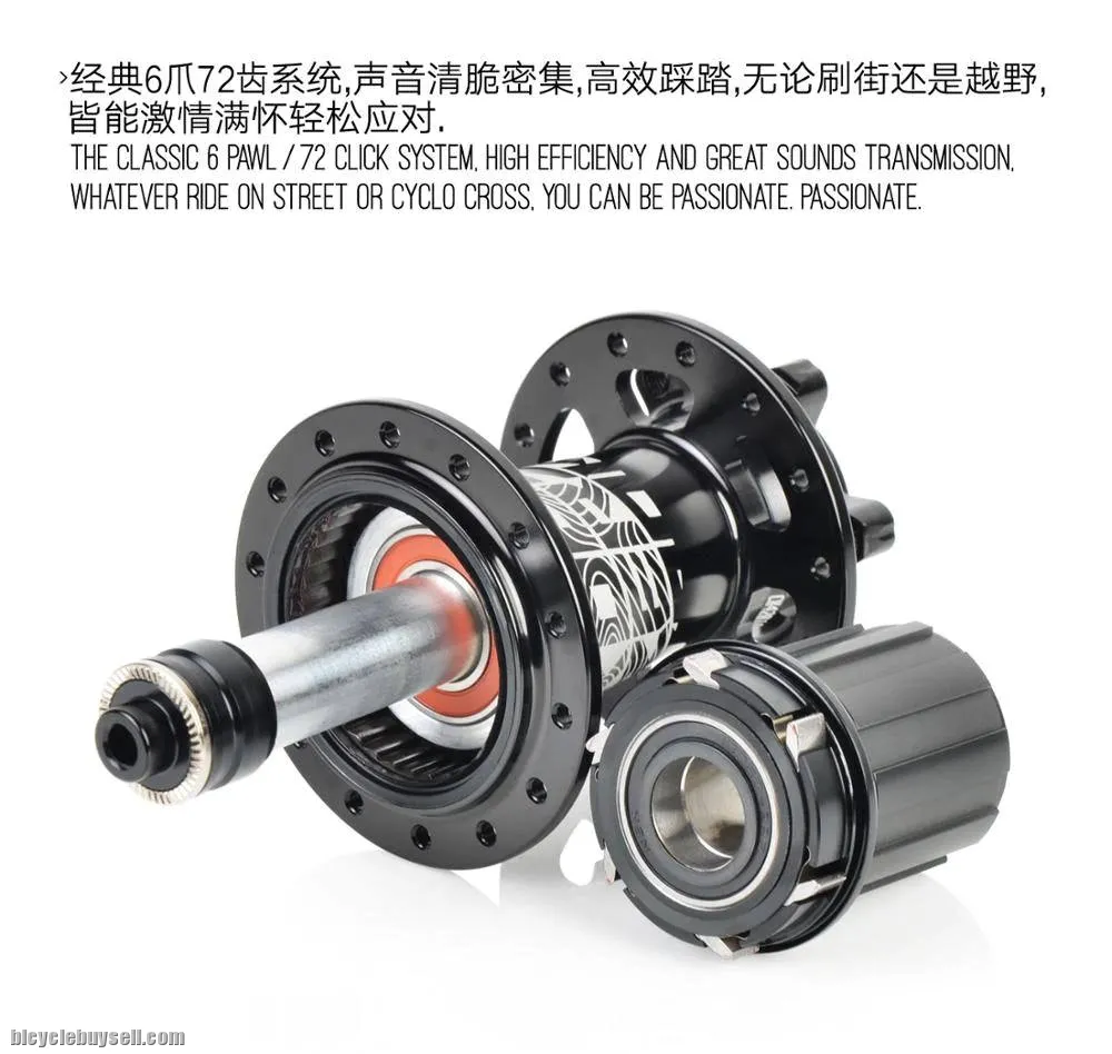 Koozer CX420 6 Pawls 72 Clicks 28 Holes Road Bike Disc Brake Bicycle Hub QR 8 9 10 11S Thru Axle