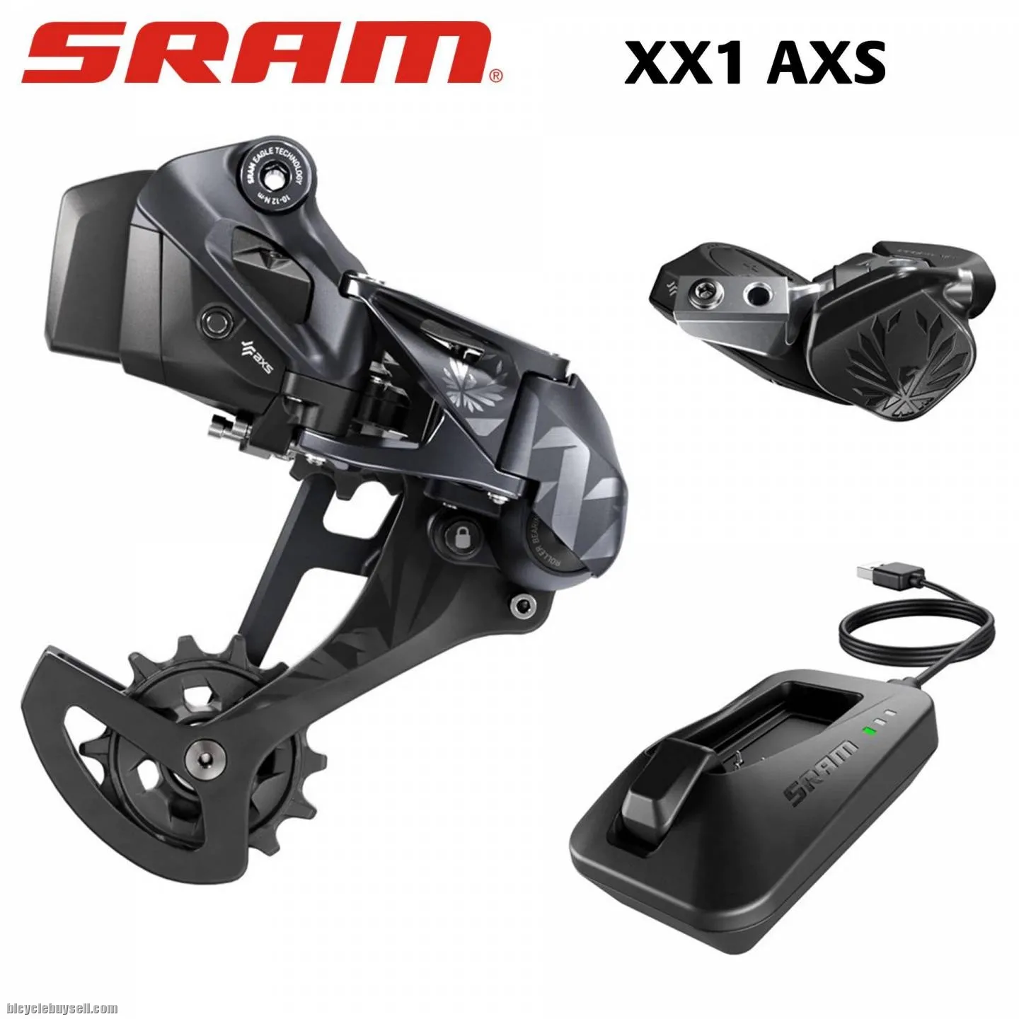 SRAM XX1 Eagle AXS 12 Speed Upgrade Kit (Rear Derailleur+ Controller+ Charger+ Battery)