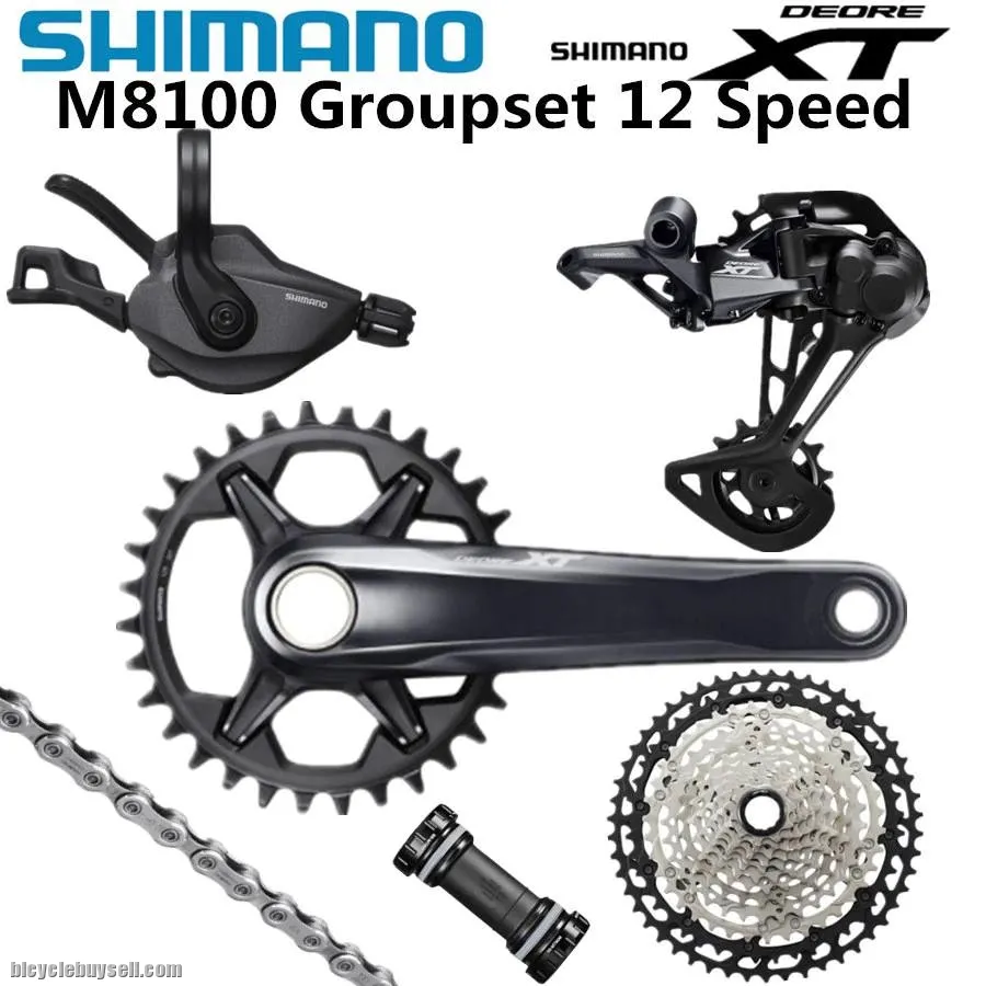 SHIMANO XT Groupset M8100 1 x 12s 2 x 12s 24 speed 12 speed DEORE M8000 M8120 Hydraulic disc brake