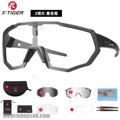 X TIGER Photochromic Polarized Cycling Glasses Outdoor Sports MTB Bicycle Bike Sunglasses Goggles Bi