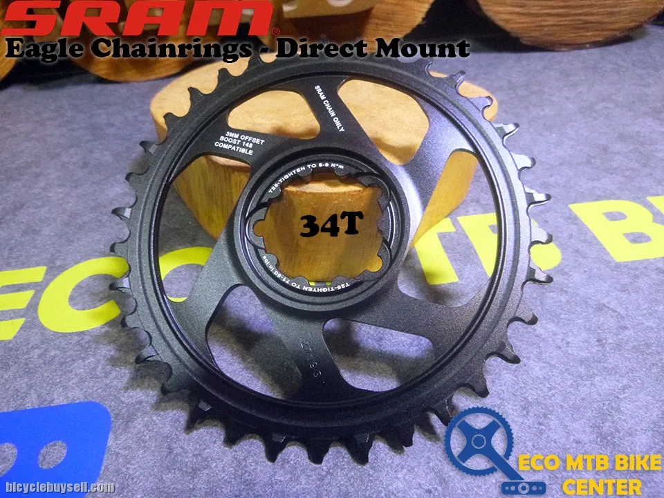 SRAM Chainring Eagle Chainrings - X-Sync Direct Mount 32T/34T 3mm Offset Boost