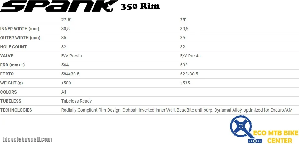 SPANK 350 Rim (SELL IN PAIR)
