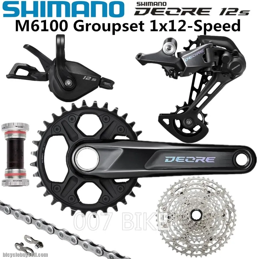SHIMANO DEORE M6100 Groupset MTB Mountain Bike Groupset 1x12-Speed 32T 170 175mm 10-51T M6120 Rear D