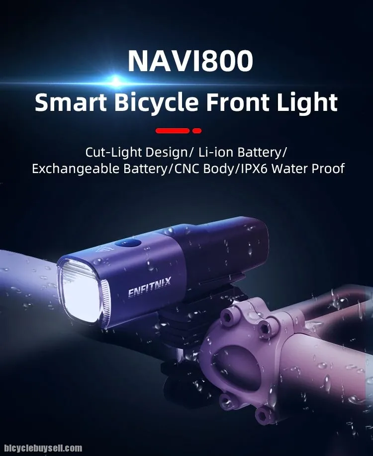 ENFITNIX 20 NEW Navi800 smart bicycle front light auto start stop| CAteye RAvemen cree headlights la