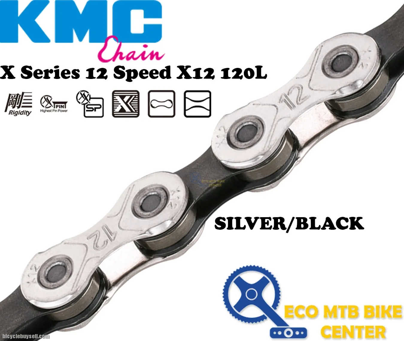 KMC Chain X Series 12 Speed X12 120L (OE Packing)