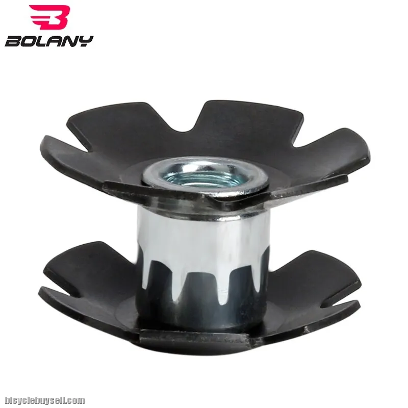 Bolany 2PCS Bicycle Headset MTB Road Bike Cycling Steer Lmported Steel Black Star Nut For 28.6 Fork