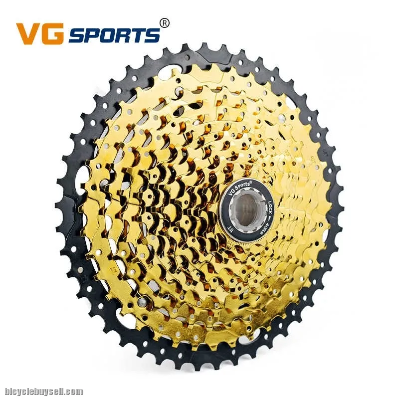 VG sports 8 9 10 speed cassette mountain bike large sprocket 8s 10s 42t 46t gold wide ratio cassette