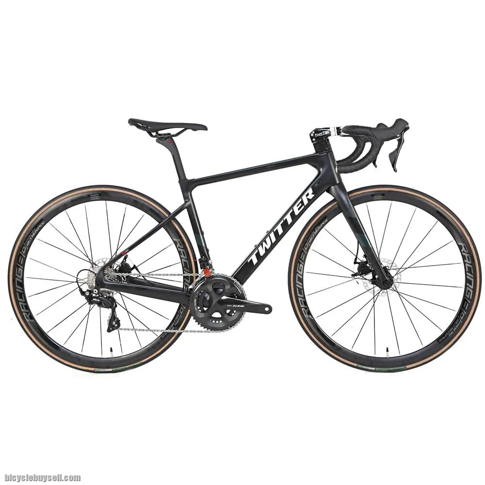 Twitter 2021 Road Bike 22 Speed Hydraulic Disc Brake Road Bike Carbon Frame Fork Wheelset 105 R7000