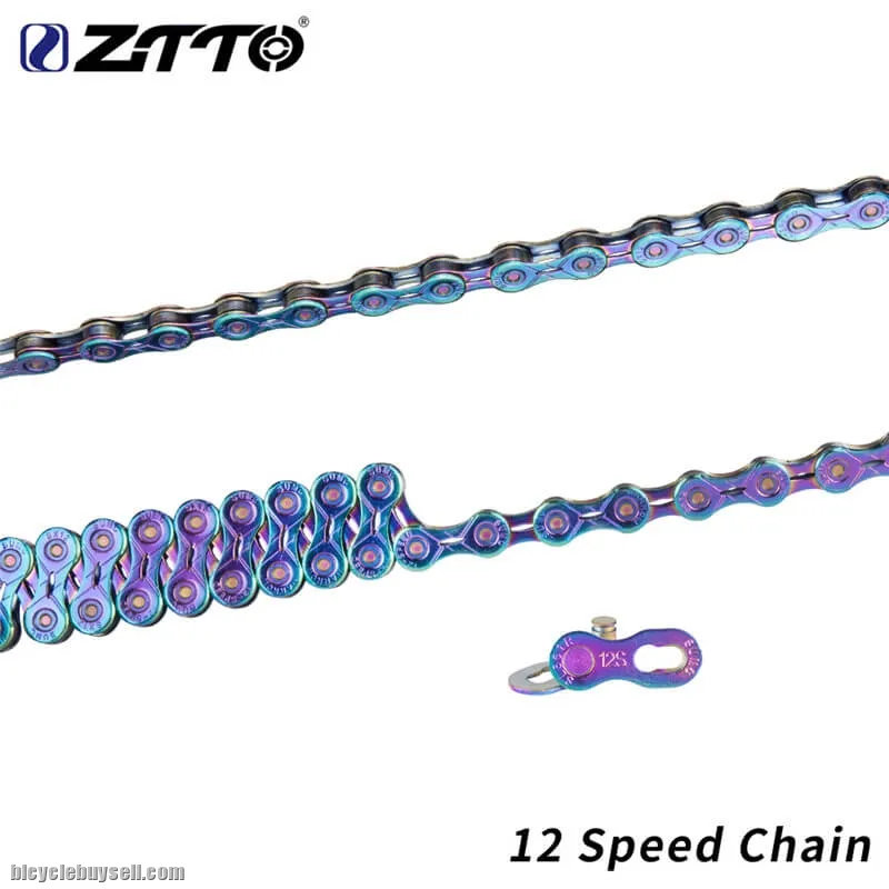 ZTTO 12S SLR Chain 12s Colorful Road Bicycle ultralight Durable missing link Rainbow Chains for mtb