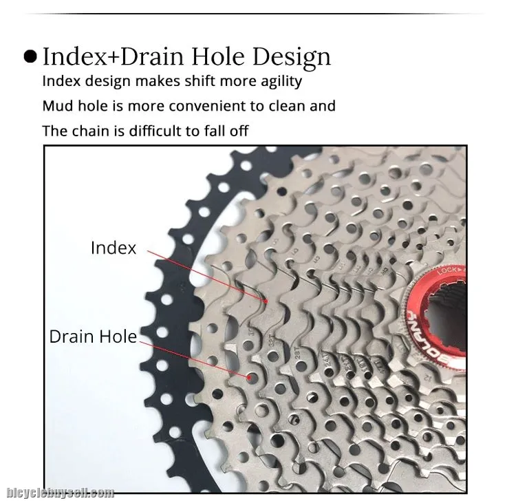 BOLANY MTB Cassette 10 Speed 11-40T Mountain Bike Freewheel Bicycle Sprocket Compatible Wide Ratio