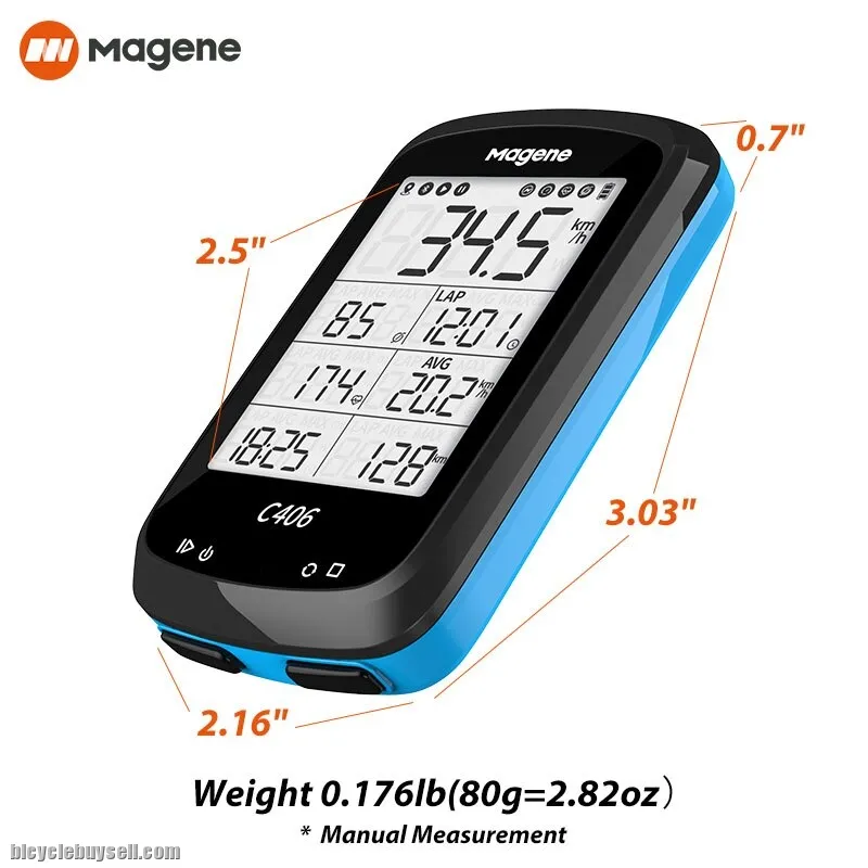 MAGENE C406 STRAVA GPS Bike Computer 2.5 inch FSTN Infinite Screen