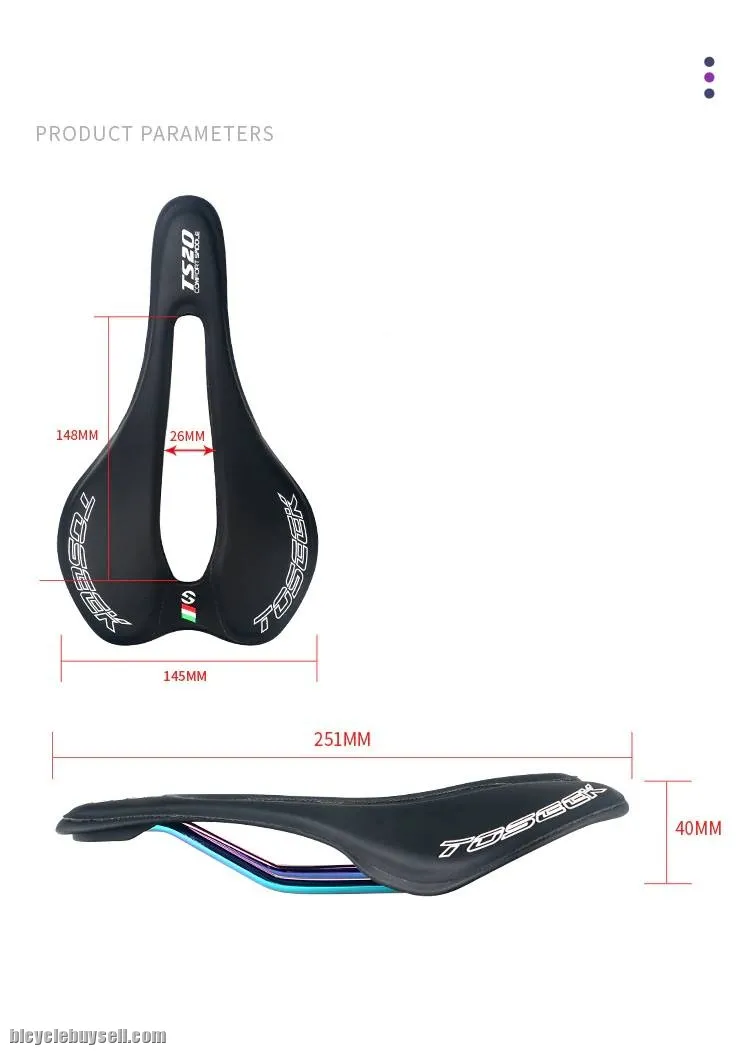 TOSEEK Bicycle Seat MTB Road Bike Saddles Bike Racing Saddle Superfine fiber Breathable Soft