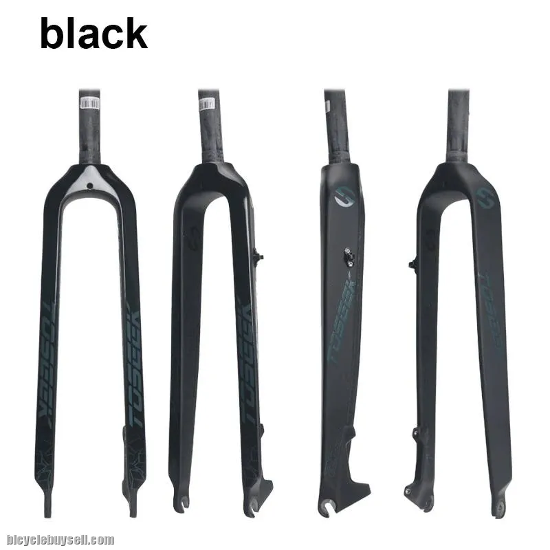 TOSEEK Full 3K Carbon Fiber Mountain Bike Fork 1-1/8" (28.6mm) 26/27.5/ 29inch 520g Red/Black/White
