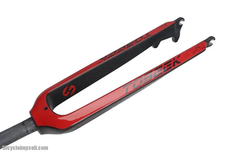 TOSEEK Full 3K Carbon Fiber Mountain Bike Fork 1-1/8" (28.6mm) 26/27.5/ 29inch 520g Red/Black/White