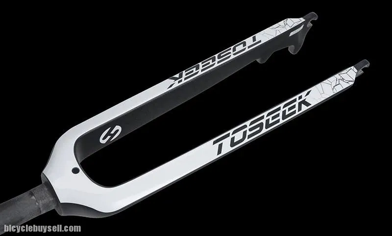 TOSEEK Full 3K Carbon Fiber Mountain Bike Fork 1-1/8" (28.6mm) 26/27.5/ 29inch 520g Red/Black/White