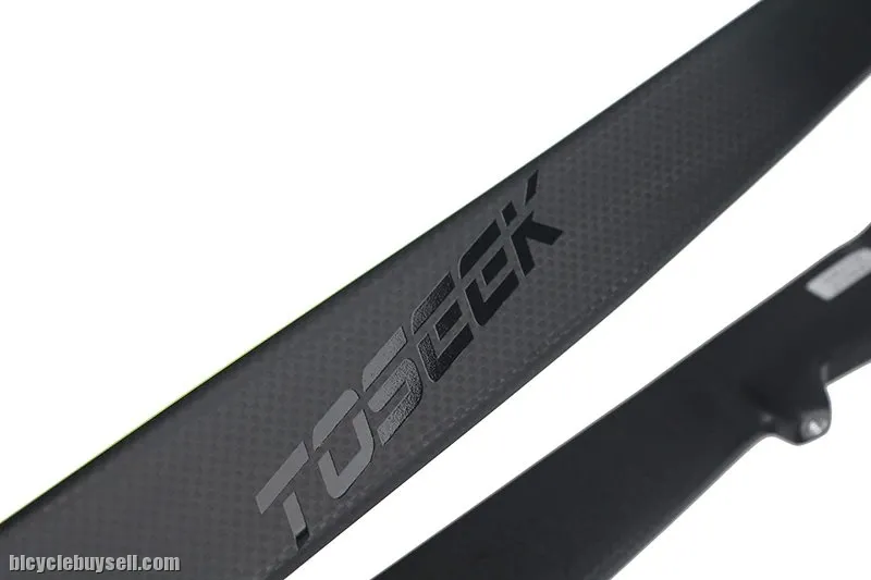 TOSEEK Full 3K Carbon Fiber Mountain Bike Fork 1-1/8" (28.6mm) 26/27.5/ 29inch 520g Red/Black/White
