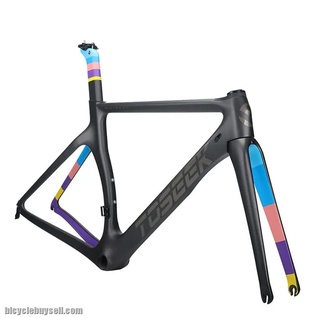 TOSEEK ROAD full CARBON FRAME 1099G  + fork  aero seatpost700C RB scratched 51cm