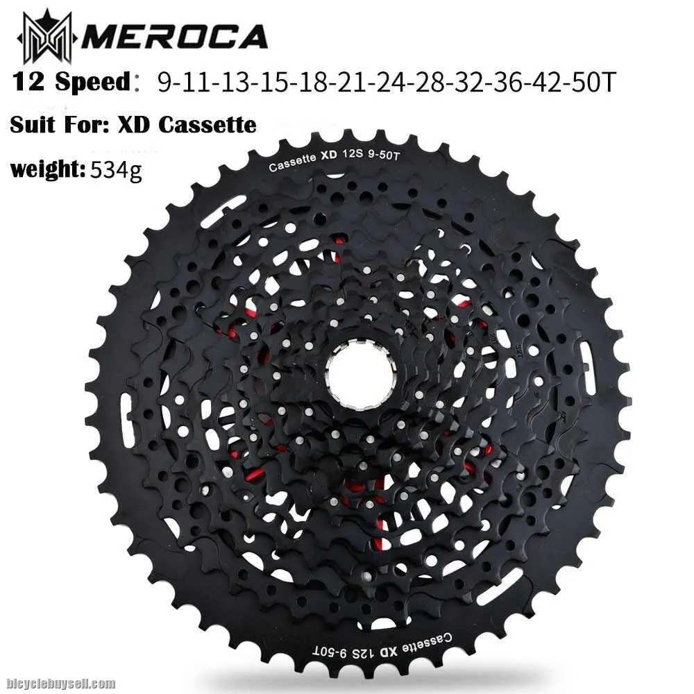 Meroca Cassette Hollow Out Design Super Light 11 Speed 12 Speed Cassette 9-50T Mountain Bike Parts