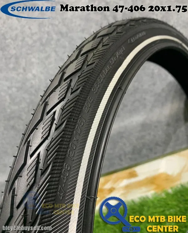 SCHWALBE Tires Marathon 47-406 Perf GreenGuard TwinSkin EC 20x1.75