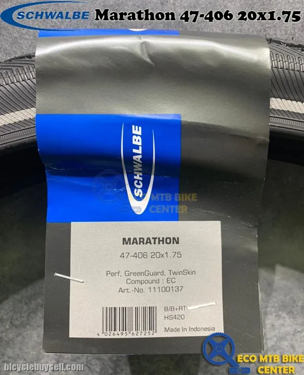 SCHWALBE Tires Marathon 47-406 Perf GreenGuard TwinSkin EC 20x1.75