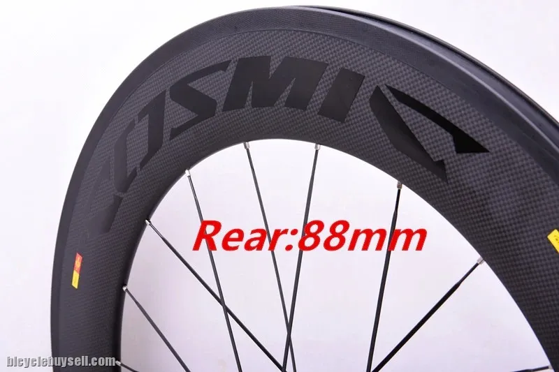 60 + 88mm Road bike carbon bike wheels 700C 23mm width riveter cycling road bicycle Wheelset carbon