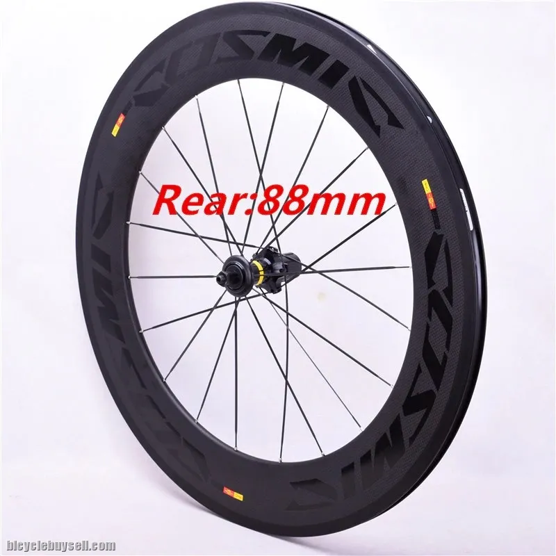 60 + 88mm Road bike carbon bike wheels 700C 23mm width riveter cycling road bicycle Wheelset carbon