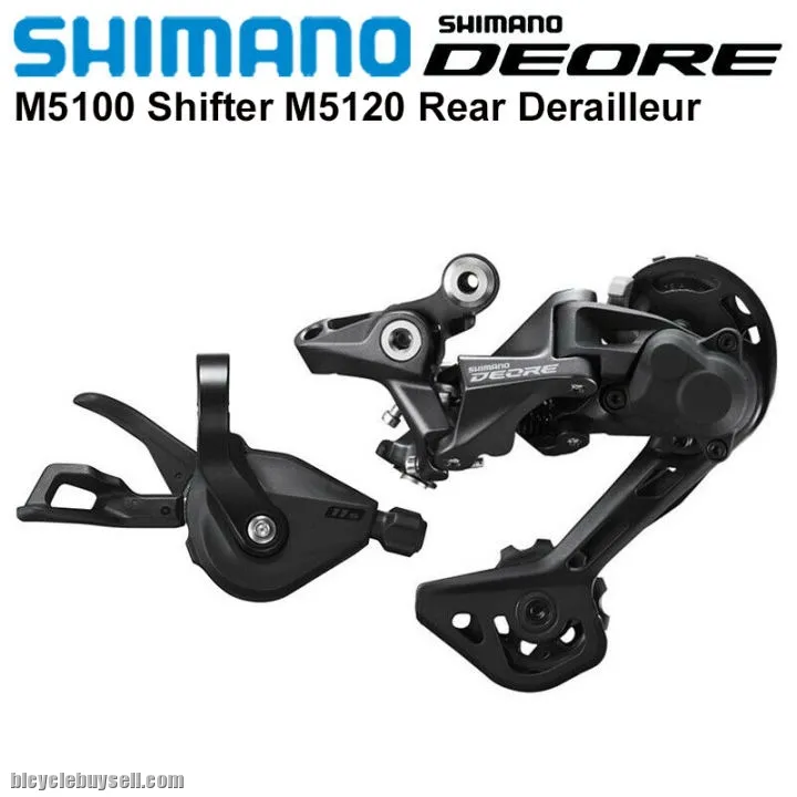 SHIMANO DEORE M5100 Groupset SL M5100 SHIFT LEVER + RD M5100 REAR DERAILLEUR MTB DEORE 11-SPEED
