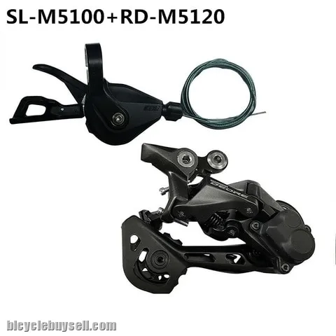 SHIMANO DEORE M5100 Groupset SL M5100 SHIFT LEVER + RD M5100 REAR DERAILLEUR MTB DEORE 11-SPEED