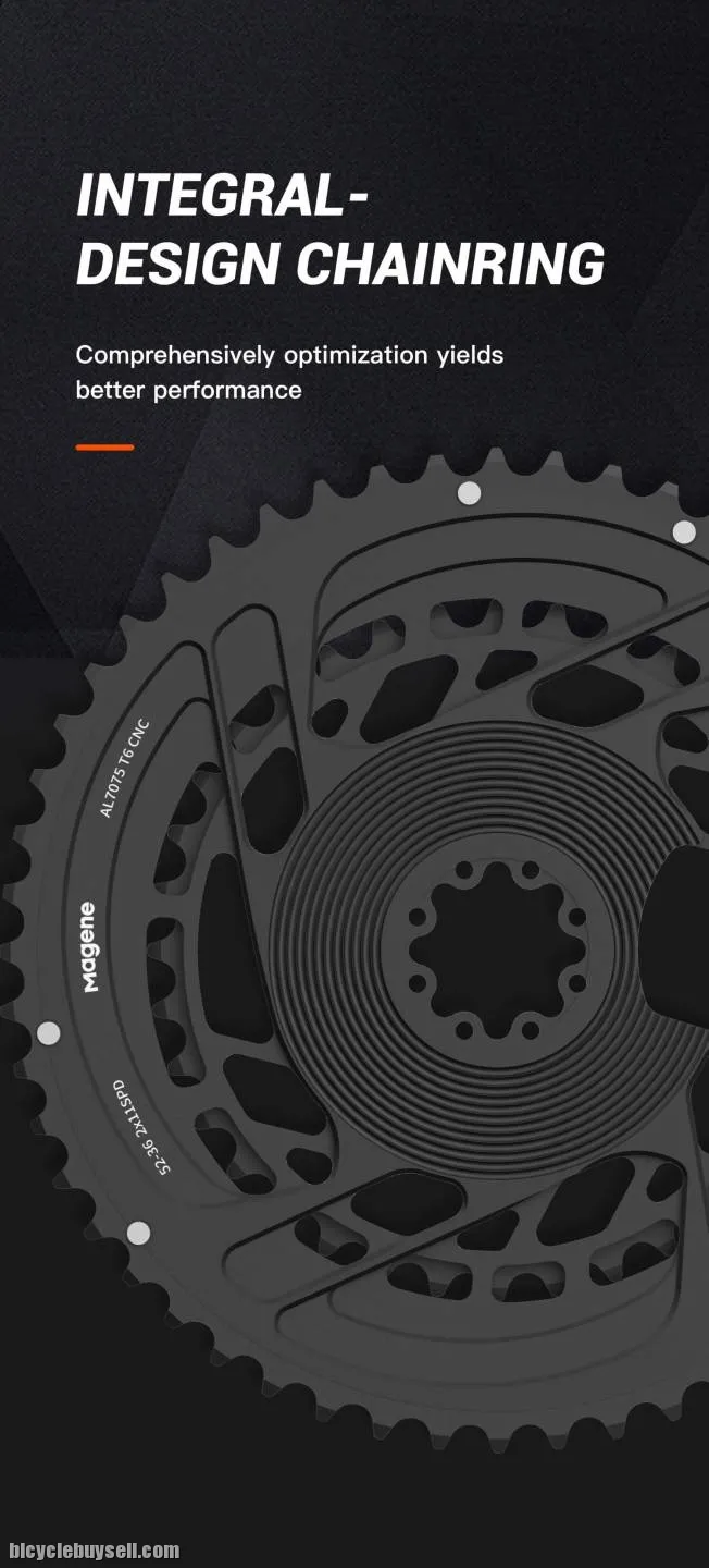 Magene P325CS Crankset with Rechargeable Power Meter Cycling, Dual Side Crank Based Bike