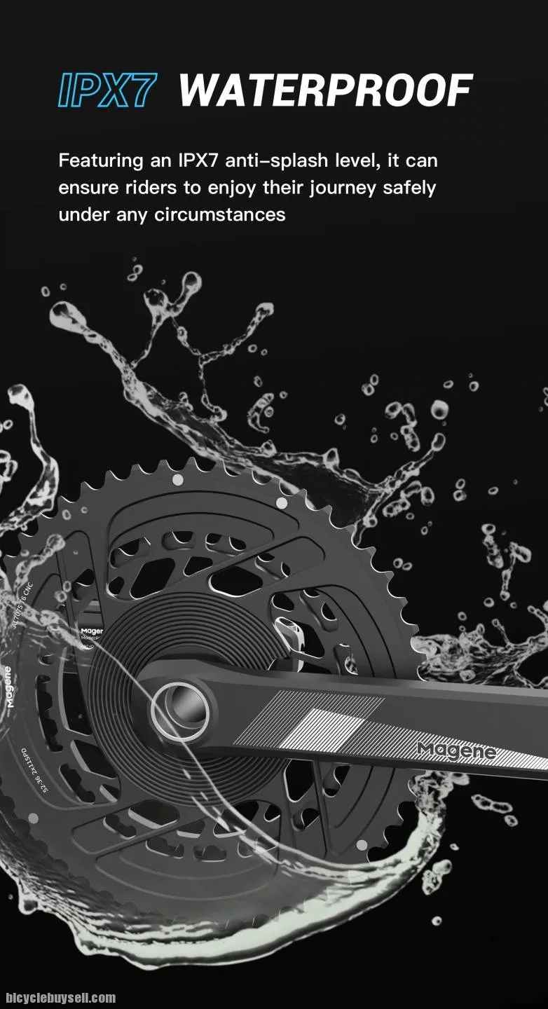 Magene P325CS Crankset with Rechargeable Power Meter Cycling, Dual Side Crank Based Bike