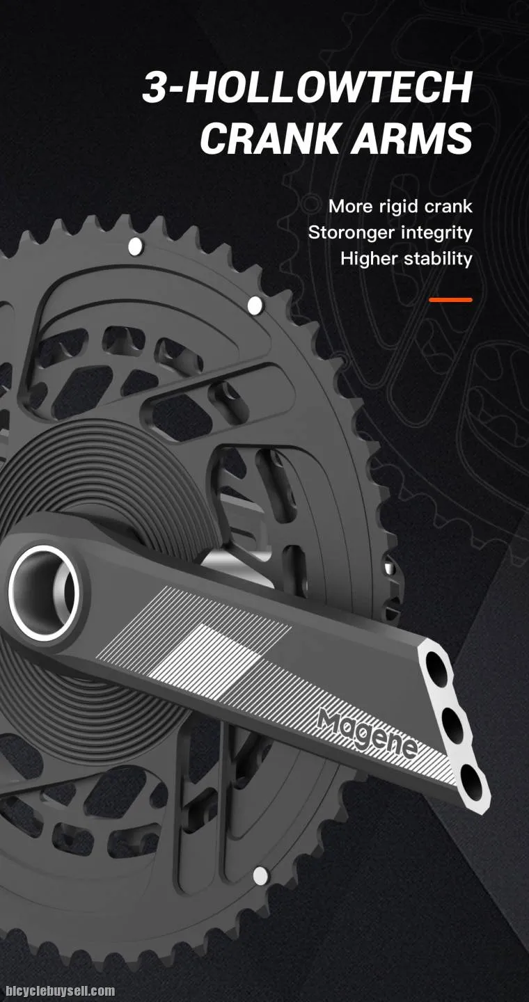 Magene P325CS Crankset with Rechargeable Power Meter Cycling, Dual Side Crank Based Bike