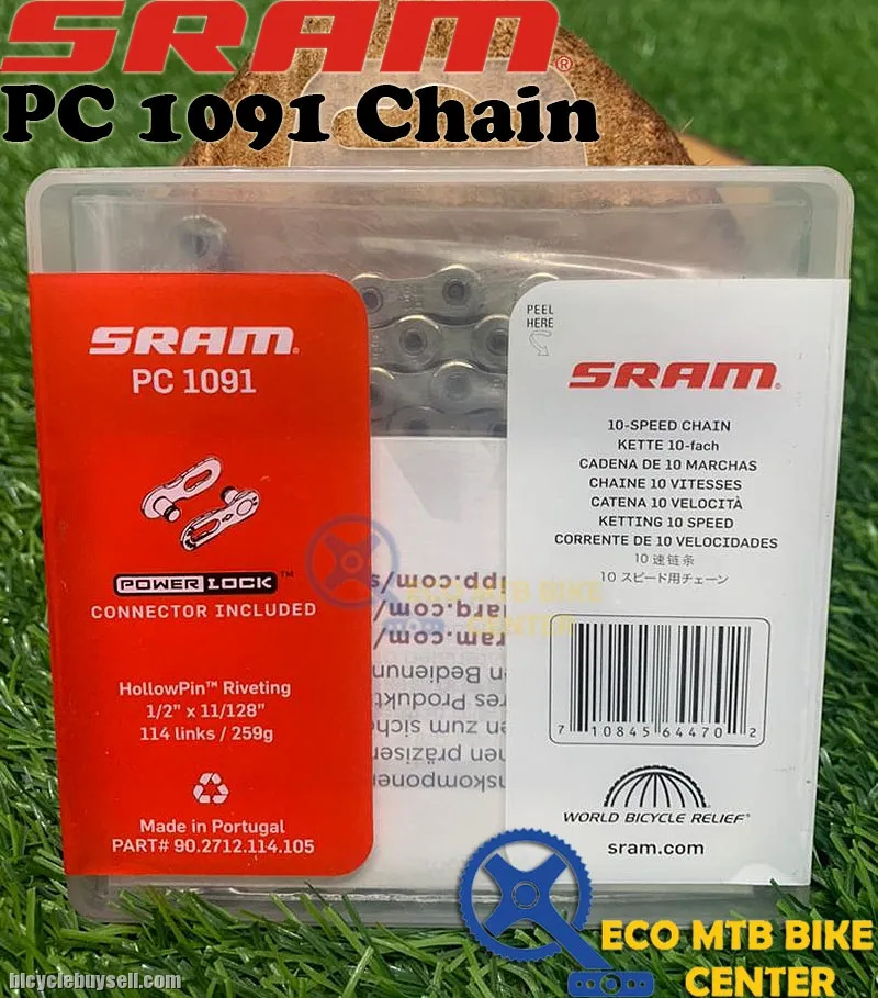 SRAM PC 1091 Chain 10 Speed PowerLock HollowPin 114 Links