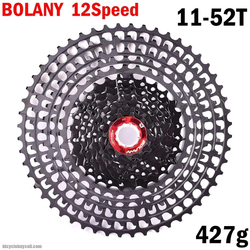 BOLANY MTB 12 Speed 11-52t Cassette 365g Ultralight Bicycle Flywheel 12t Bike Freewheel Parts Mounta