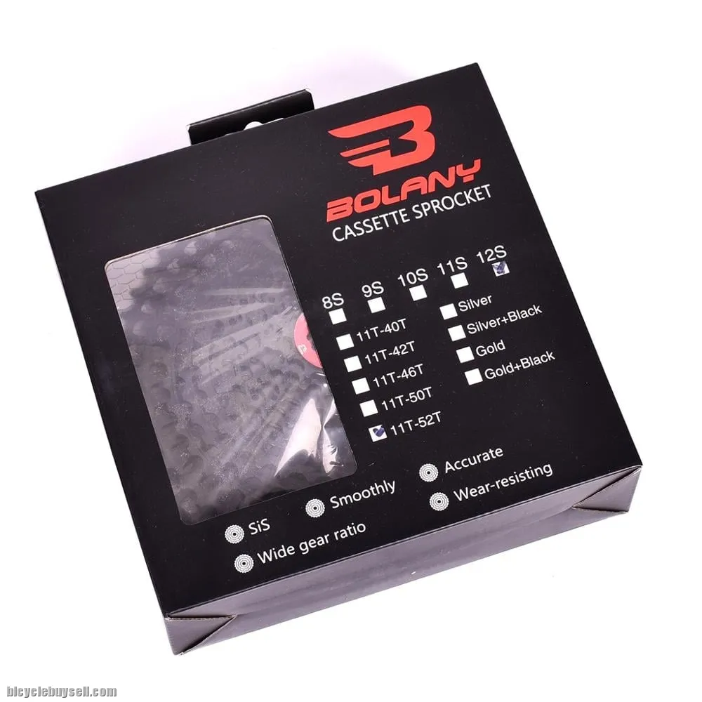 BOLANY MTB 12 Speed 11-52t Cassette 365g Ultralight Bicycle Flywheel 12t Bike Freewheel Parts Mounta