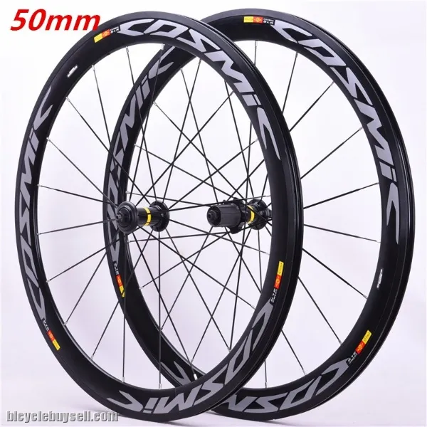 MAvic Cosmic 50mm Aluminium High Profile Wheelset (All Black)