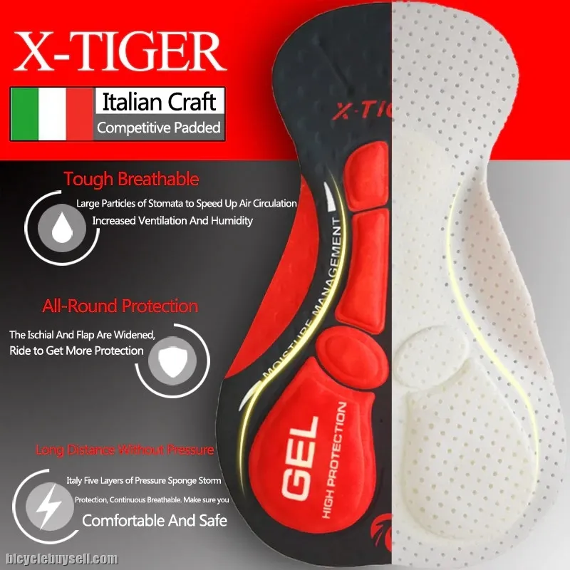 X-Tiger Upgraded Cycling Underwear Pro 5D Gel Pad Shockproof Underpant Bicycle road bikeShorts
