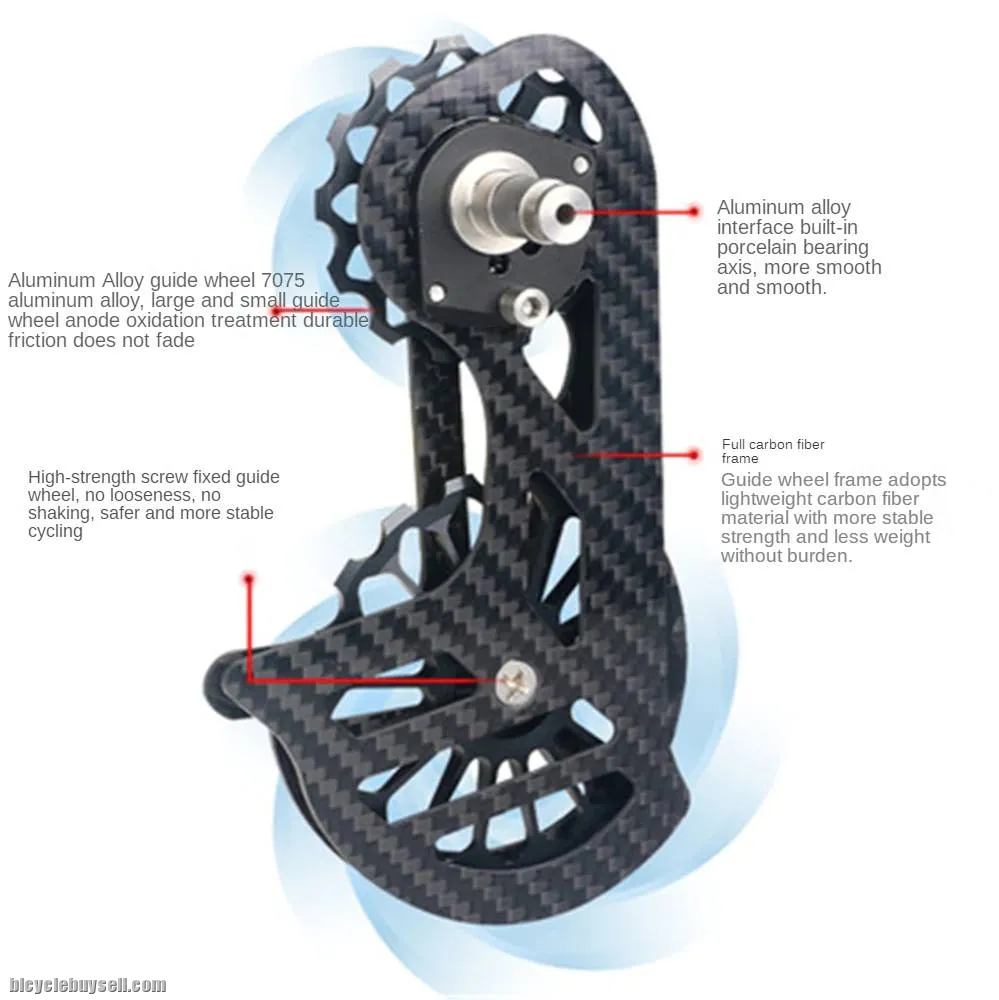 Toseek RD oversized pulley OSPW Road Bike Ceramic Bearing Rear Derailleur Guide Wheel R8000  Bicycle