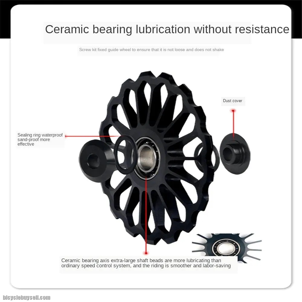 Toseek RD oversized pulley OSPW Road Bike Ceramic Bearing Rear Derailleur Guide Wheel R8000  Bicycle