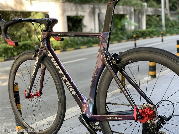 Twitter Sniper 2.0 Full Carbon Road Bike With Carbon Wheelset 50mm Frame T1100