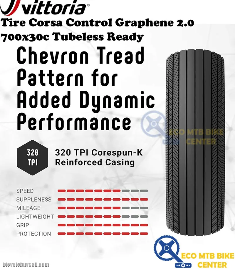 VITTORIA Tires Corsa Control Graphene 2.0 700x30c Tubeless Ready