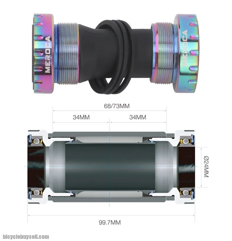 IXF crankset bcd 104 crankarm chainring 32T 34T 36T 38T with rainbow bottom bracket BSA threaded