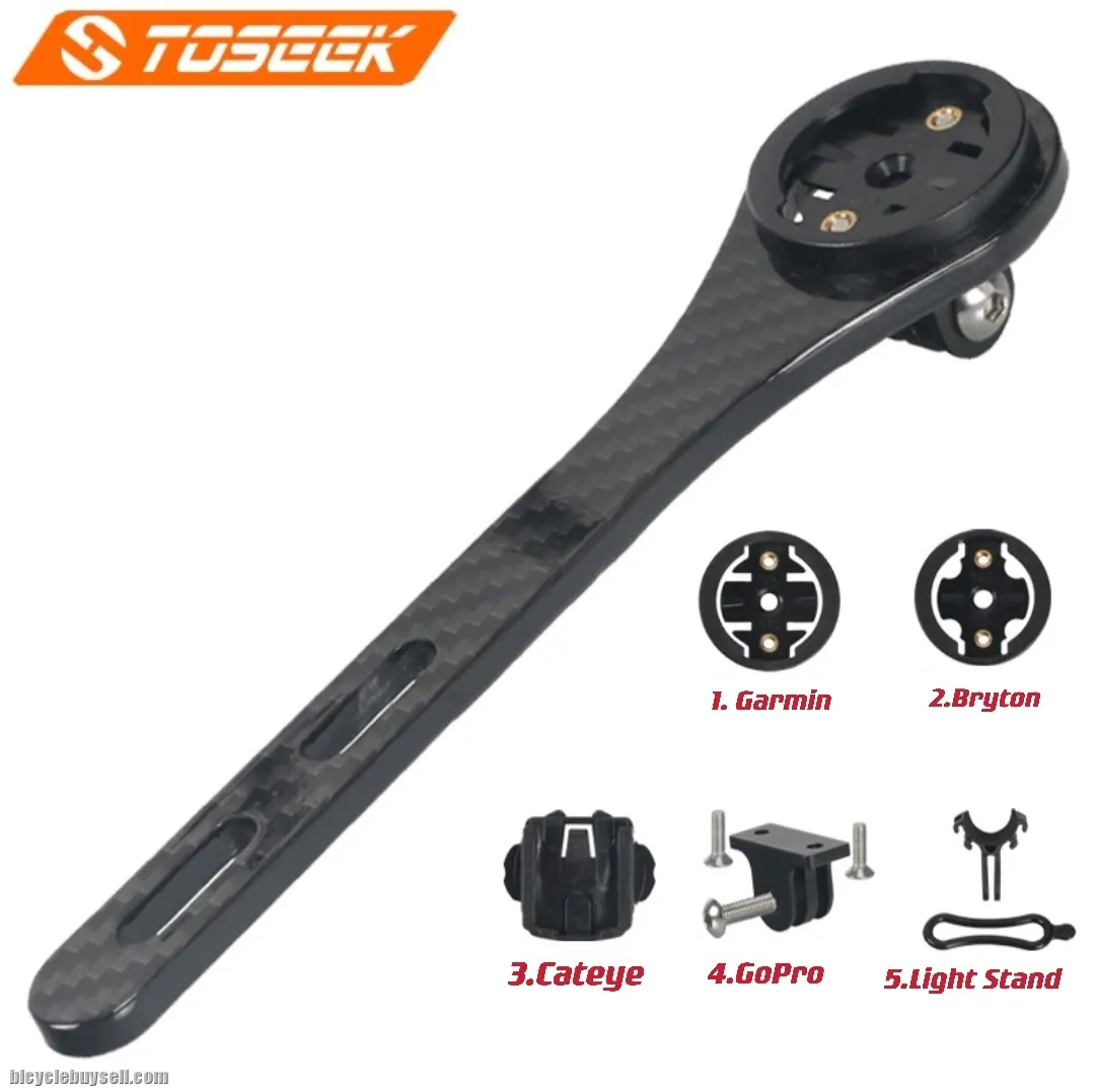Toseek Stem Mount Holder Bike Support Out Front For Aero Handlebar Integrated Extender Garmin Cateye