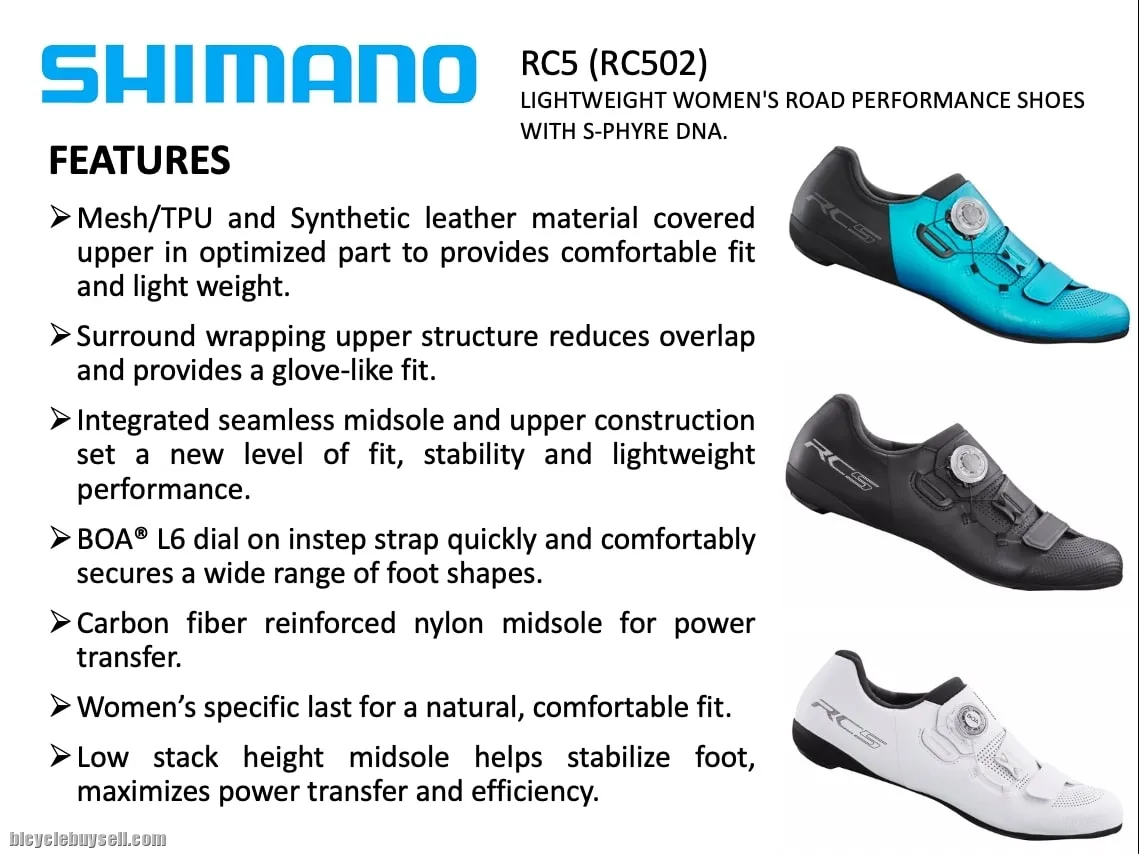 Shimano rc5 WOMEN road bike shoe (carbon base) rc501 rc502