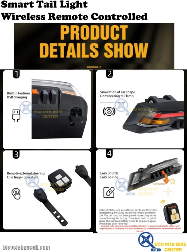 Smart Tail Light Wireless Remote Controlled (0118-A9)