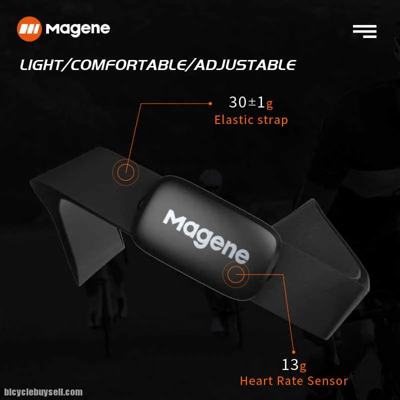 Magene H64 Heart Rate Monitor Mover Bluetooth ANT Sensor With Chest Strap Computer Bike