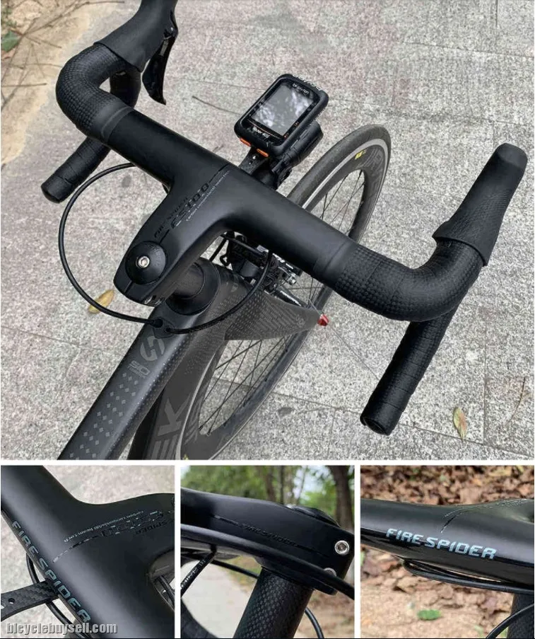 Toseek Firespider FS100 Stem Intergrated Road Bike Handlebar Carbon Lightweight