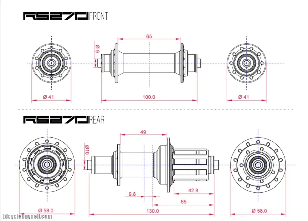 Koozer Newest RS270 48 Clicks 4 Bearings 4 Pawls Road Bike 20 24H Bicycle Hub 700c rim brake j spoke
