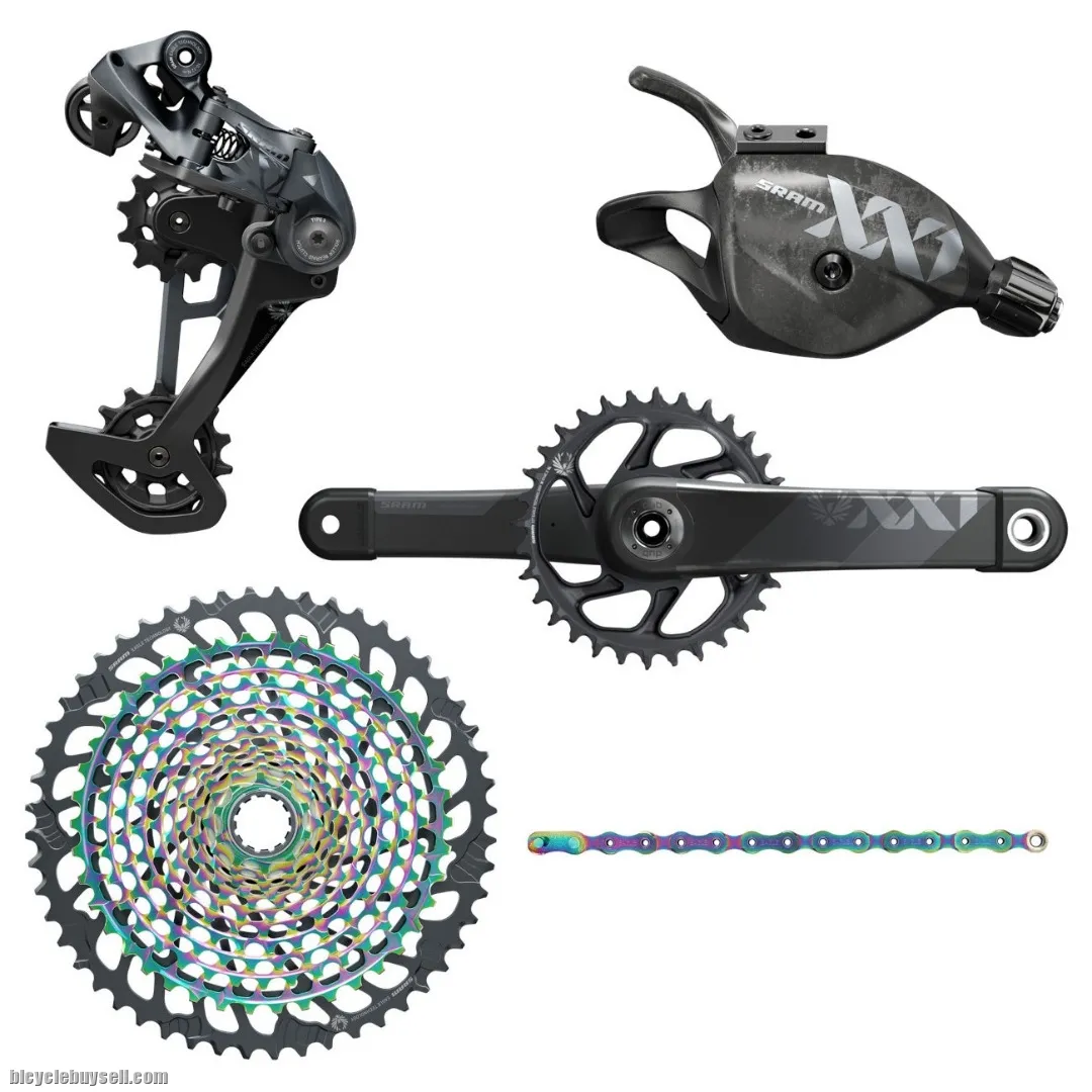 SRAM Eagle XX1 groupset 10-52t Rose Gold/Black/Gold/Rainbow
