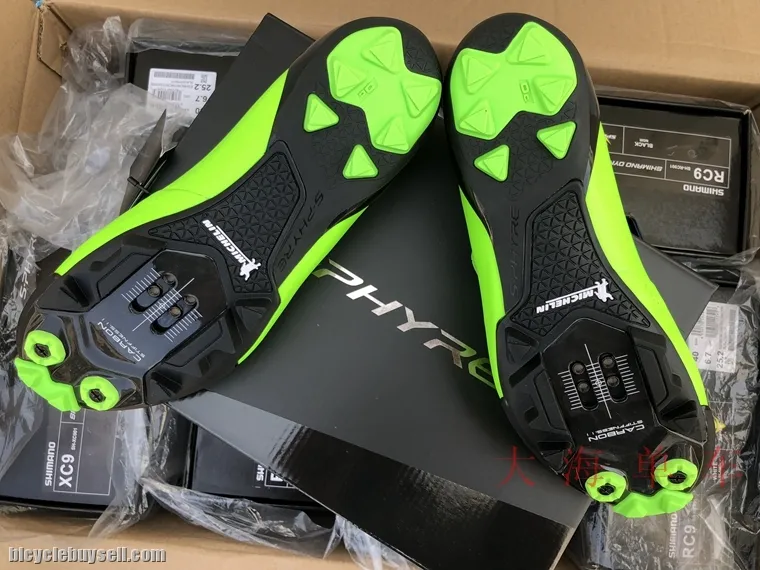 Authentic Shimano xc9 XC902  SH-XC902 XC901 Mountain Shoe carbon Green cross country mtb clipless